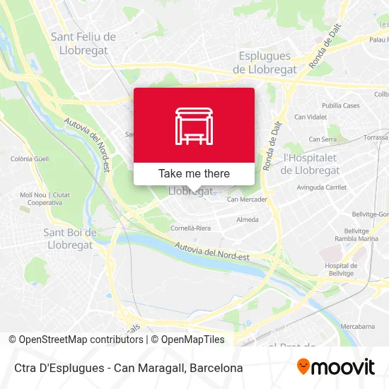 mapa Ctra D'Esplugues - Can Maragall