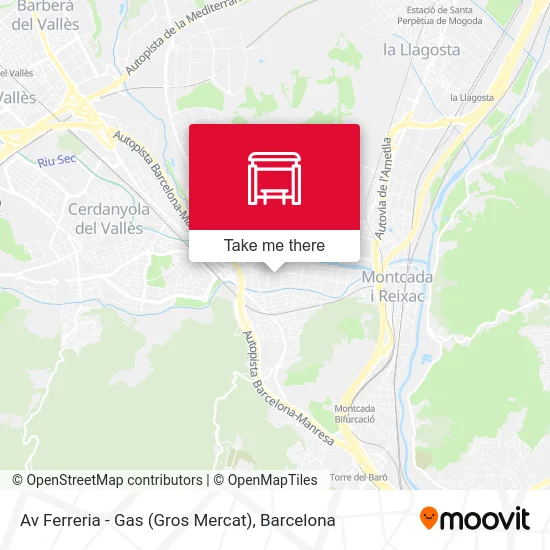 Av Ferreria - Gas (Gros Mercat) map