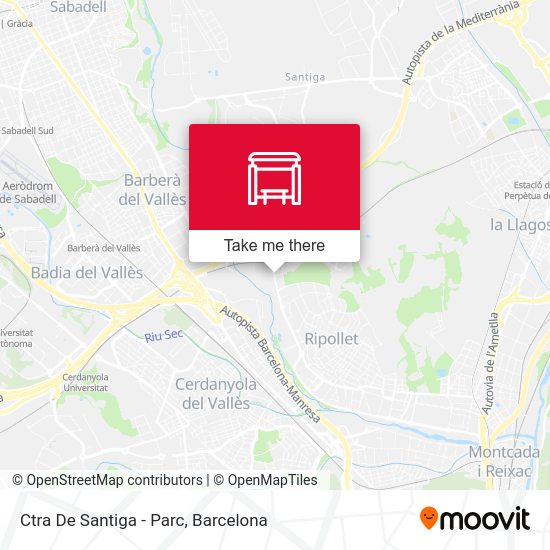 Ctra De Santiga - Parc map