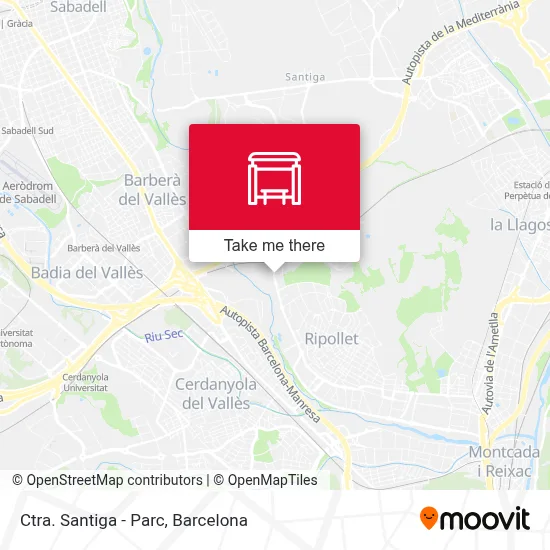 Ctra. Santiga - Parc map