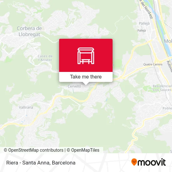 mapa Riera - Santa Anna
