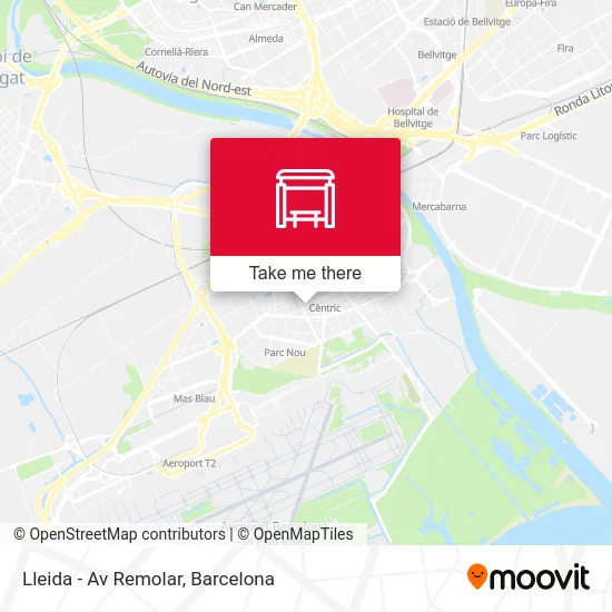 Lleida - Av Remolar map