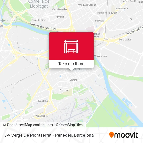 Av Verge De Montserrat - Penedès map