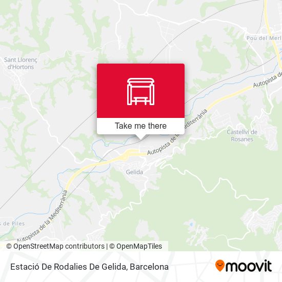 mapa Estació De Rodalies De Gelida