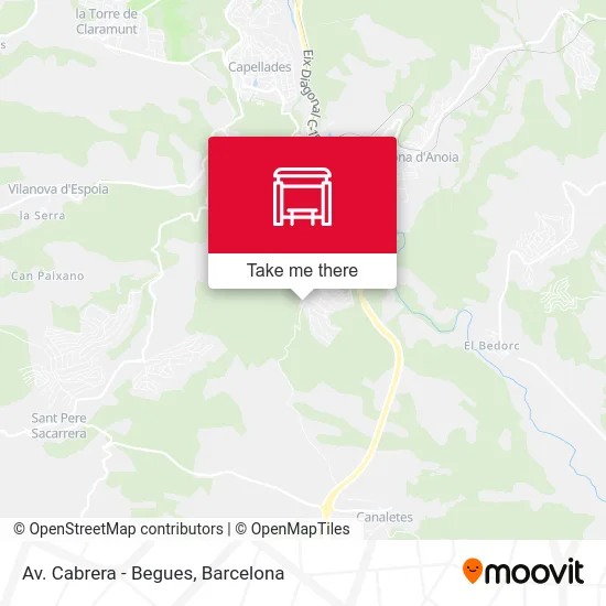 Av. Cabrera - Begues map