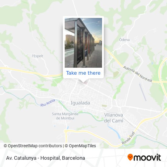 Av. Catalunya - Hospital map