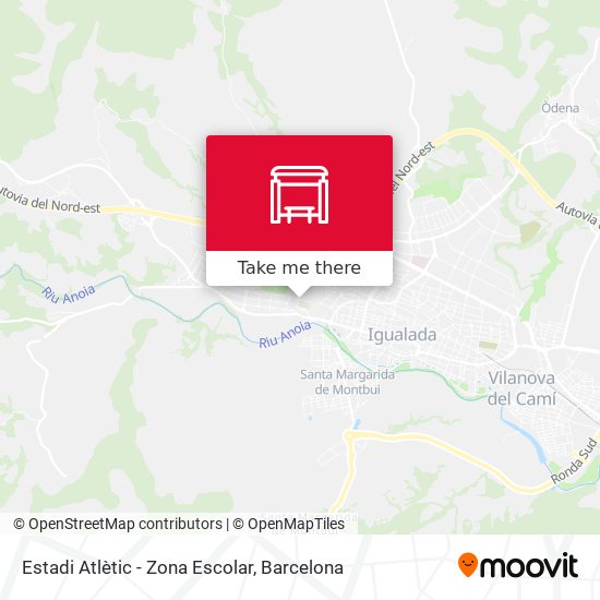 Estadi Atlètic - Zona Escolar map