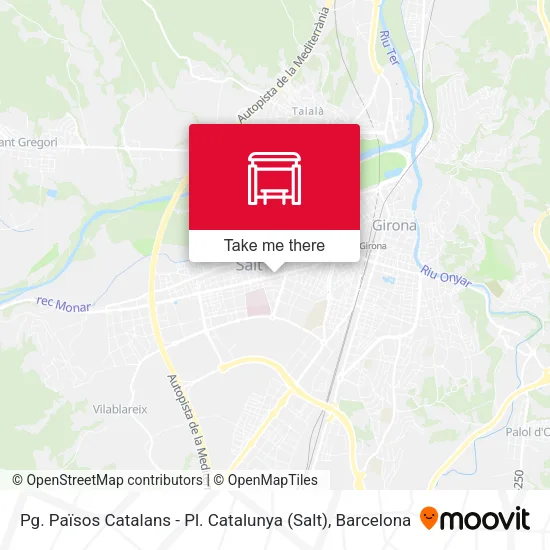 Pg. Països Catalans - Pl. Catalunya (Salt) map