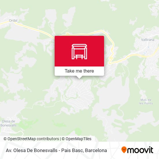 Av. Olesa De Bonesvalls - Pais Basc map