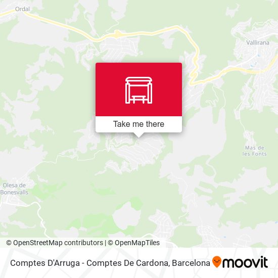 Comptes D'Arruga - Comptes De Cardona map