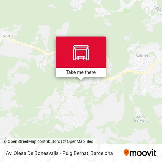 Av. Olesa De Bonesvalls - Puig Bernat map