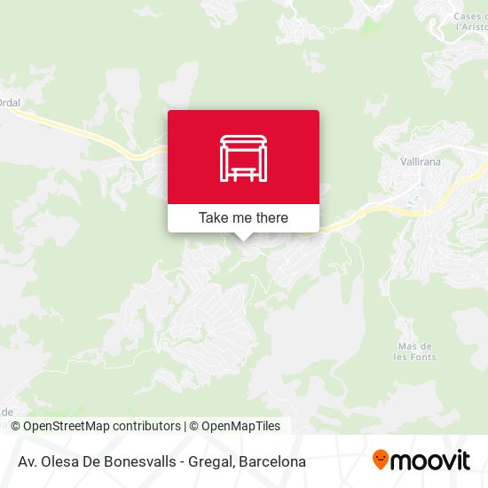 Av. Olesa De Bonesvalls - Gregal map