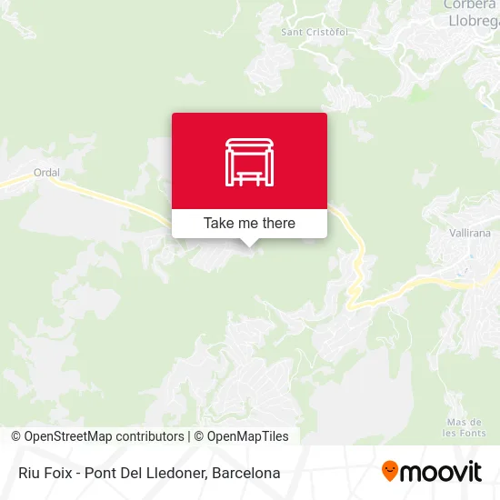 Riu Foix - Pont Del Lledoner map