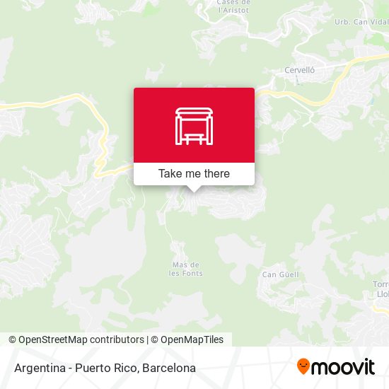 Argentina - Puerto Rico map