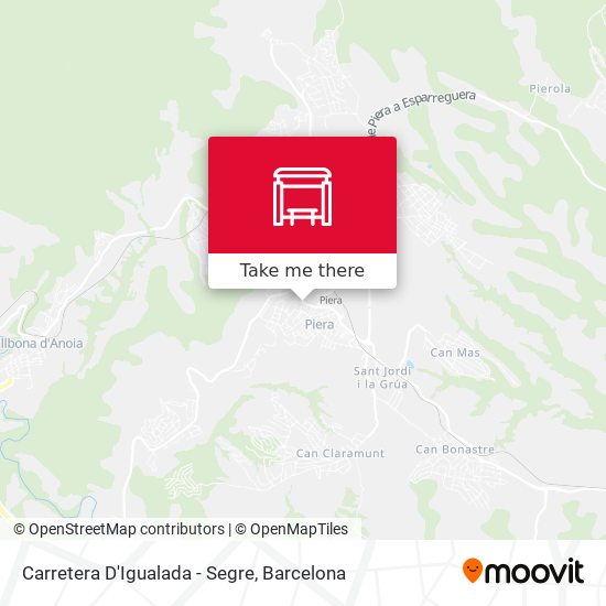 Carretera D'Igualada - Segre map