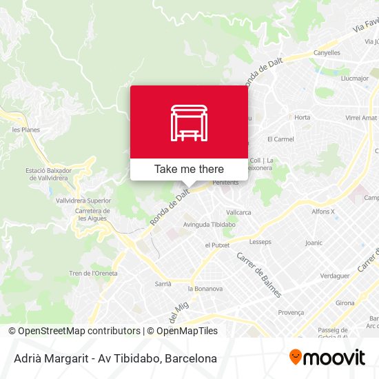Adrià Margarit - Av Tibidabo map