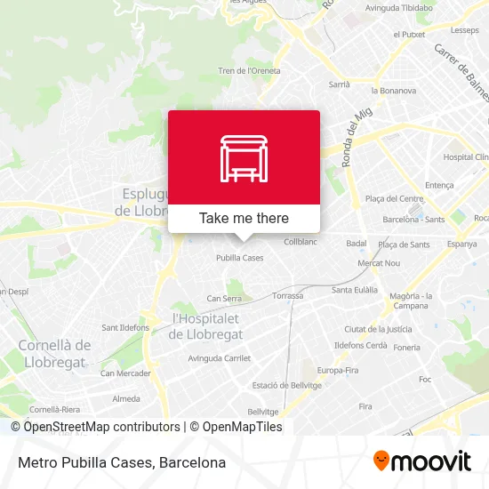 Metro Pubilla Cases map