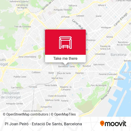 Pl Joan Peiró - Estació De Sants map