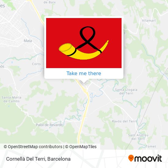 mapa Cornellà Del Terri