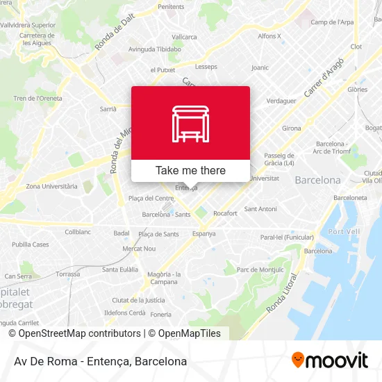 Av De Roma - Entença map