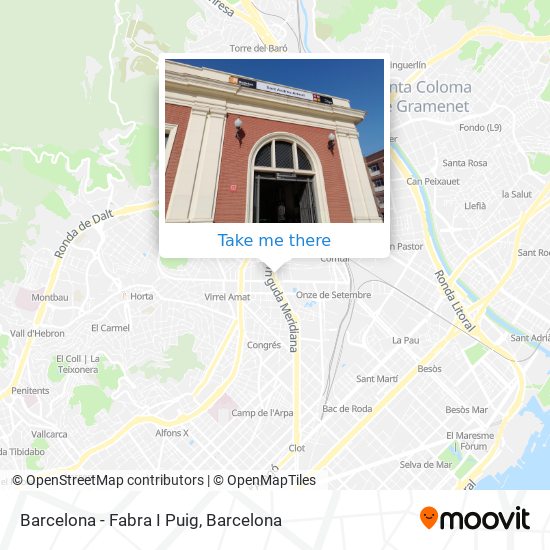 Barcelona - Fabra I Puig map