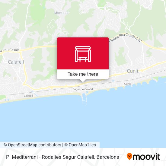 Pl Mediterrani - Rodalies Segur Calafell map