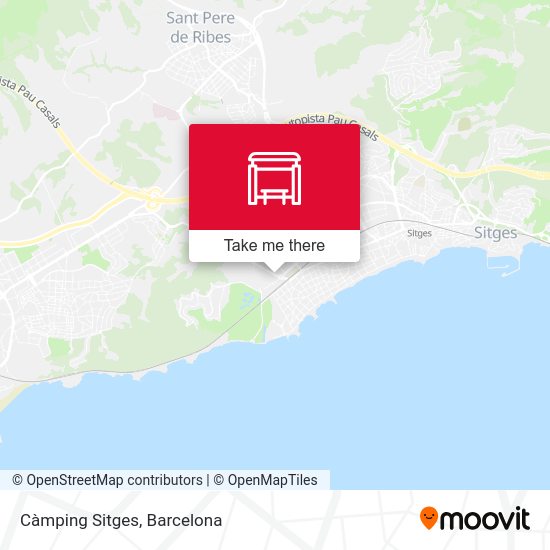 Càmping Sitges map