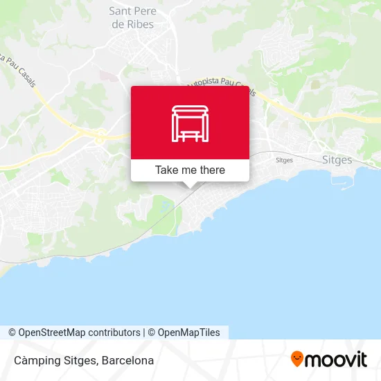 Càmping Sitges map