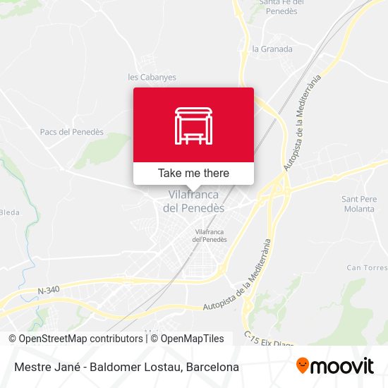 Mestre Jané - Baldomer Lostau map