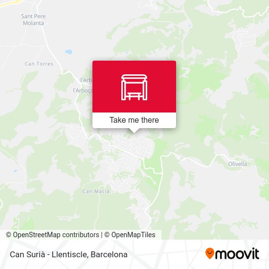 Can Surià - Llentiscle map