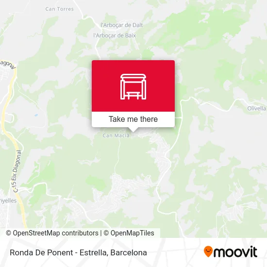 Ronda De Ponent - Estrella map