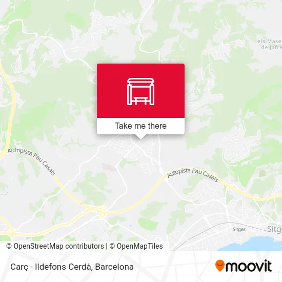 Carç - Ildefons Cerdà map