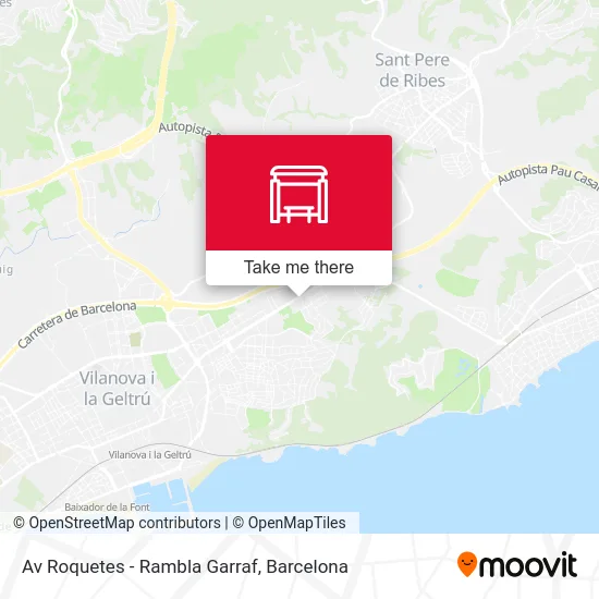 Av Roquetes - Rambla Garraf map