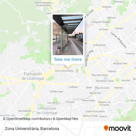 mapa Zona Universitària