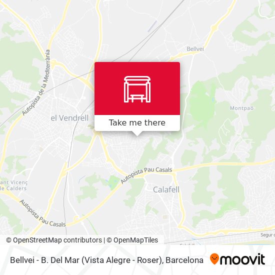 Bellvei - B. Del Mar (Vista Alegre - Roser) map
