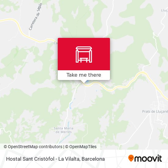 Hostal Sant Cristòfol - La Vilalta map