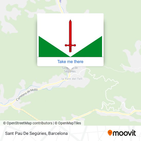 mapa Sant Pau De Segúries