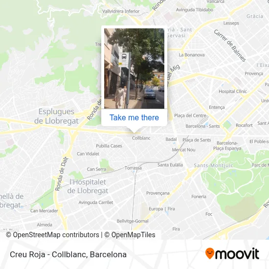 Creu Roja - Collblanc map