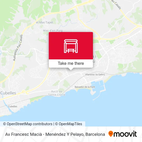 Av Francesc Macià - Menéndez Y Pelayo map