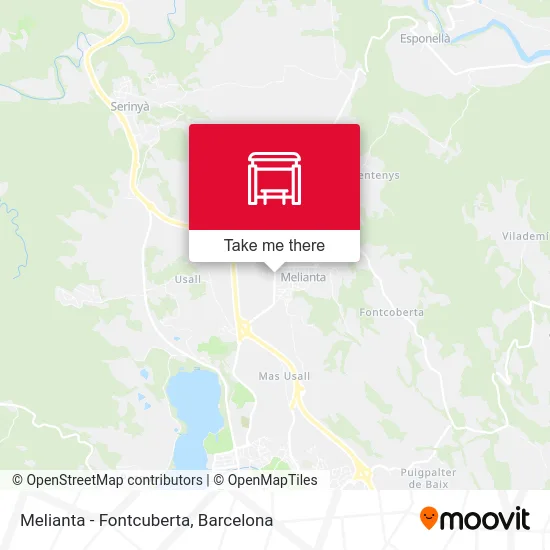 Melianta - Fontcuberta map