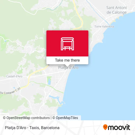 Platja D'Aro - Taxis map
