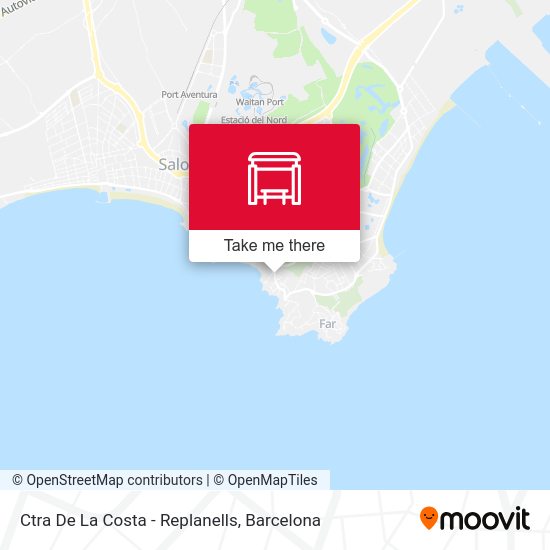 Ctra De La Costa - Replanells map
