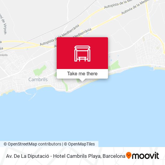 Av. De La Diputació - Hotel Cambrils Playa map
