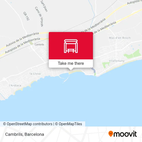 Cambrils map