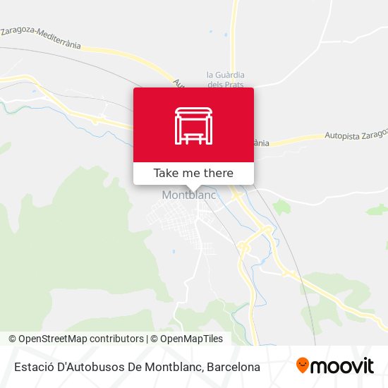mapa Estació D'Autobusos De Montblanc