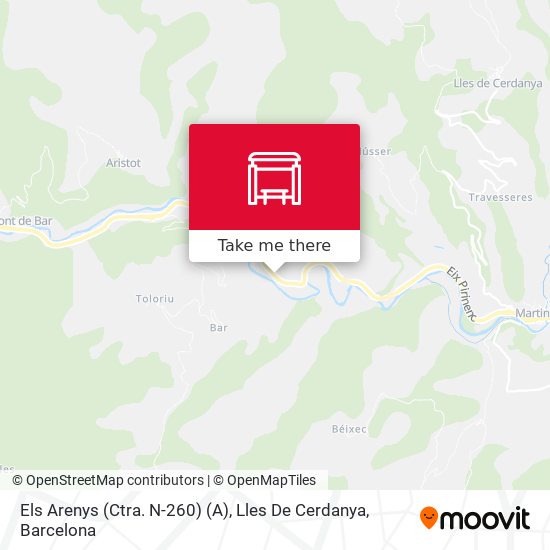 Els Arenys (Ctra. N-260) (A), Lles De Cerdanya map
