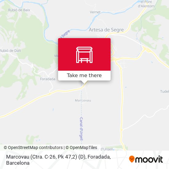 Marcovau (Ctra. C-26, Pk 47,2) (D), Foradada map