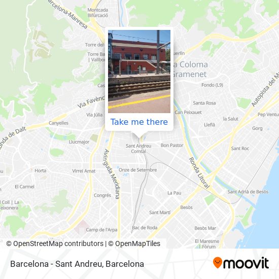 mapa Barcelona - Sant Andreu