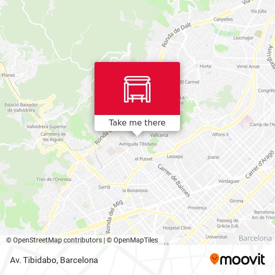 mapa Av. Tibidabo