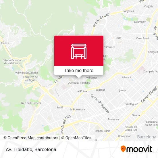 Av. Tibidabo map